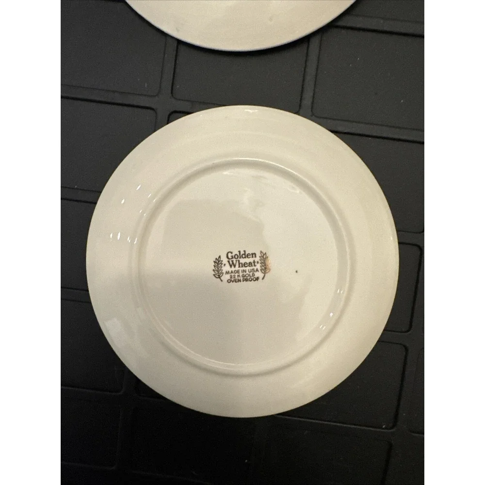 Vintage Golden Wheat dinnerware  22 K Gold Small‎ Plate 6